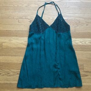 Free People Beaded Silky Slip Dress